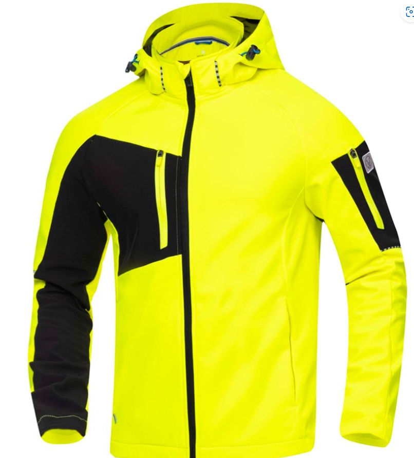 Softshellová bunda CITYCONIC Hi-viz žltá