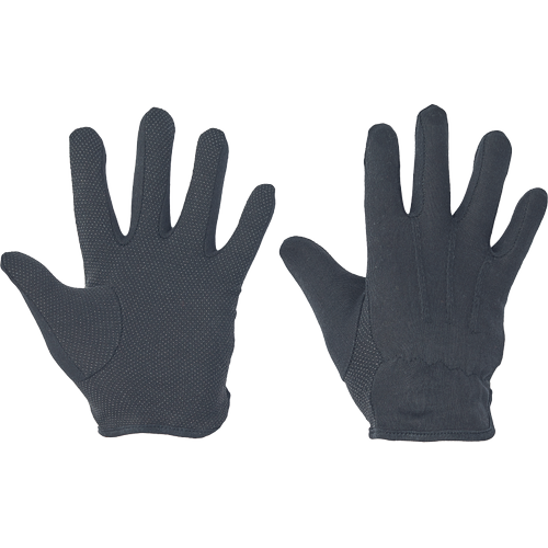 BUSTARD BLACK rukavice bavlna+ PVC terčiky