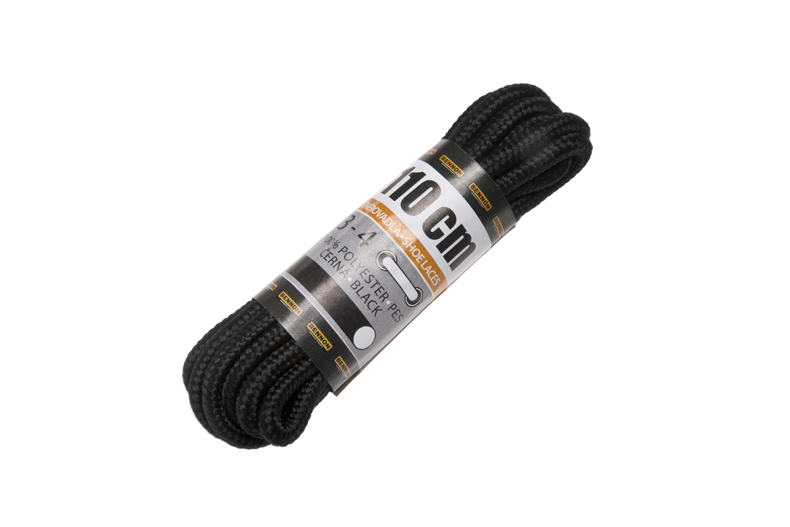 šnúrky LACES čierne 110cm