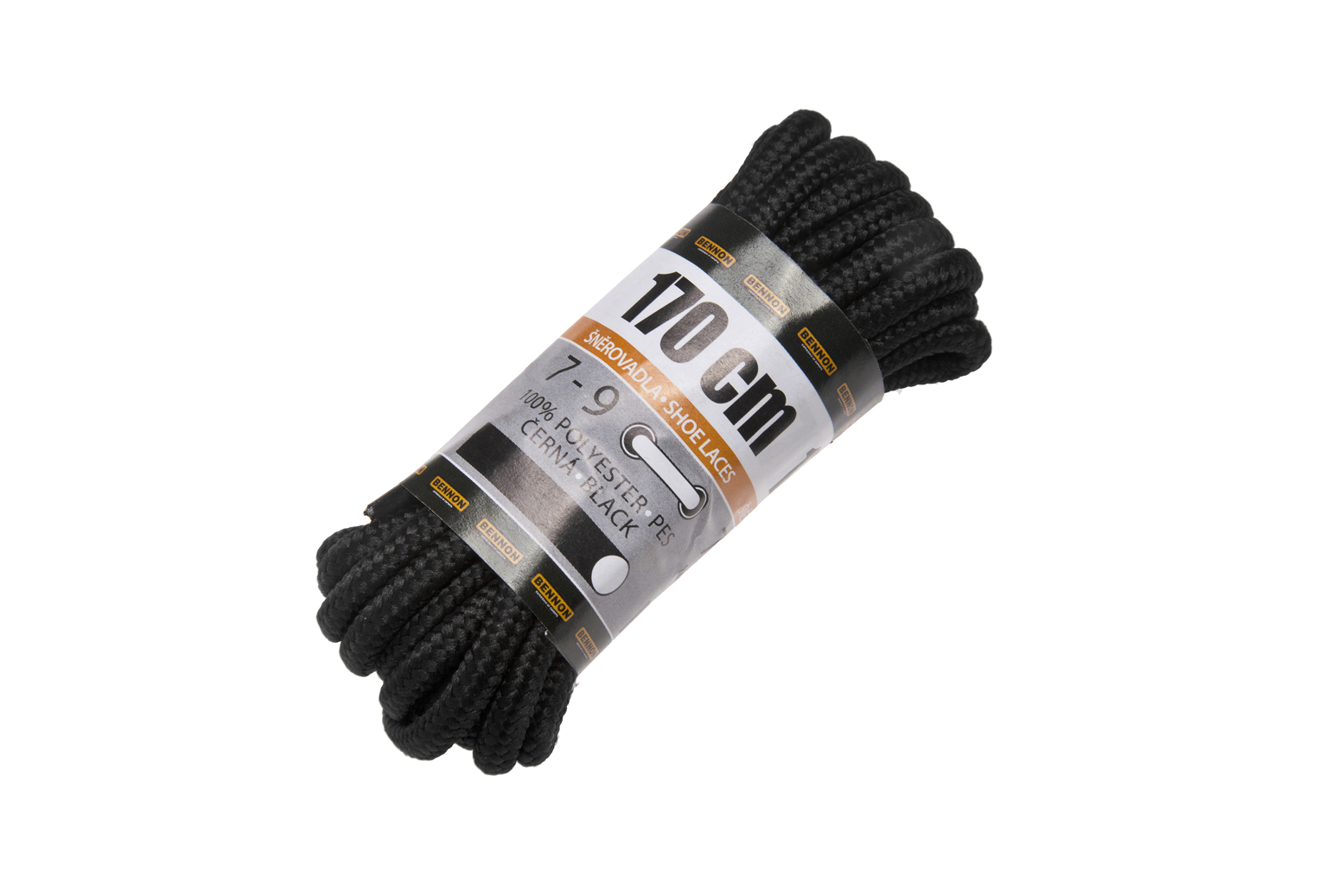 šnúrky LACES čierne 170cm