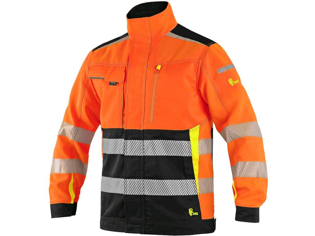 Reflexná softshellová bunda BENSON Hi-Vis oranžová