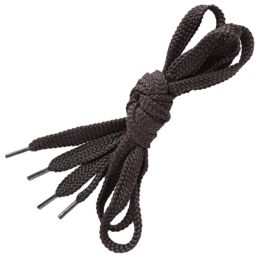 Šnúrky do topánok ploché 110 cm čierne