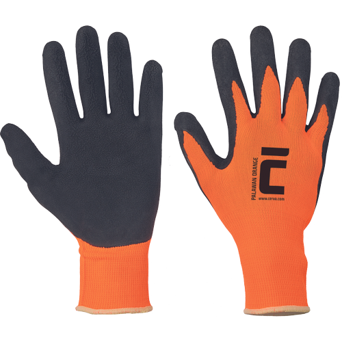 PALAWAN ORANGE rukavice nylon-latex