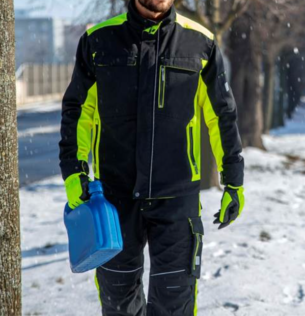 Zimná blúza NEON čierno žltá