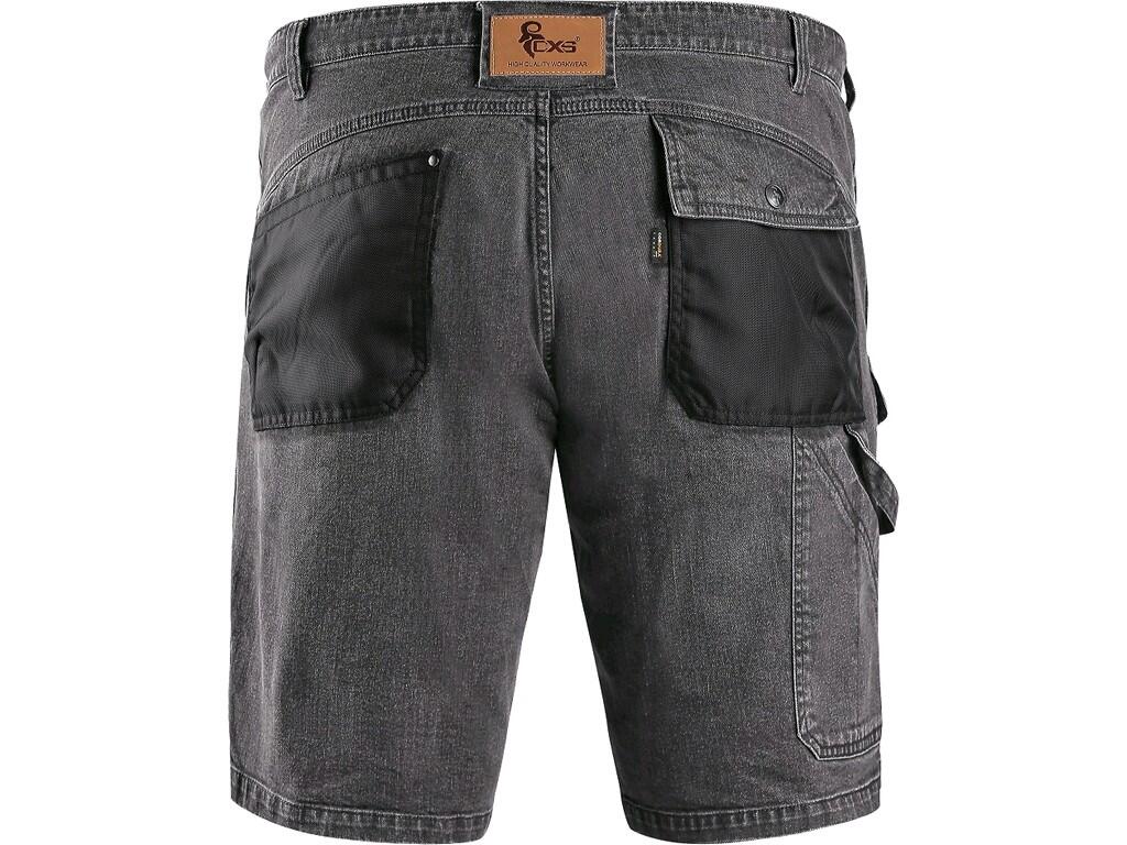 Pánske riflové kraťasy JEANS MURET sivé