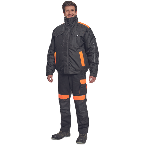 MAX VIVO pilot bunda čierna-oranžová