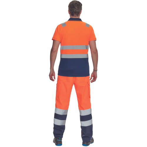 CADIZ HV polokošeľa oranžová/navy