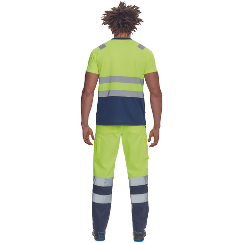 MONZON HV tričko žlté/navy