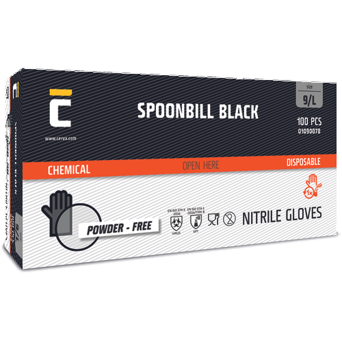 SPOONBILL BLACK rukavice jednorázové