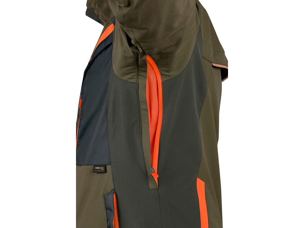 Montérková blúza  NAOS khaki-oranž
