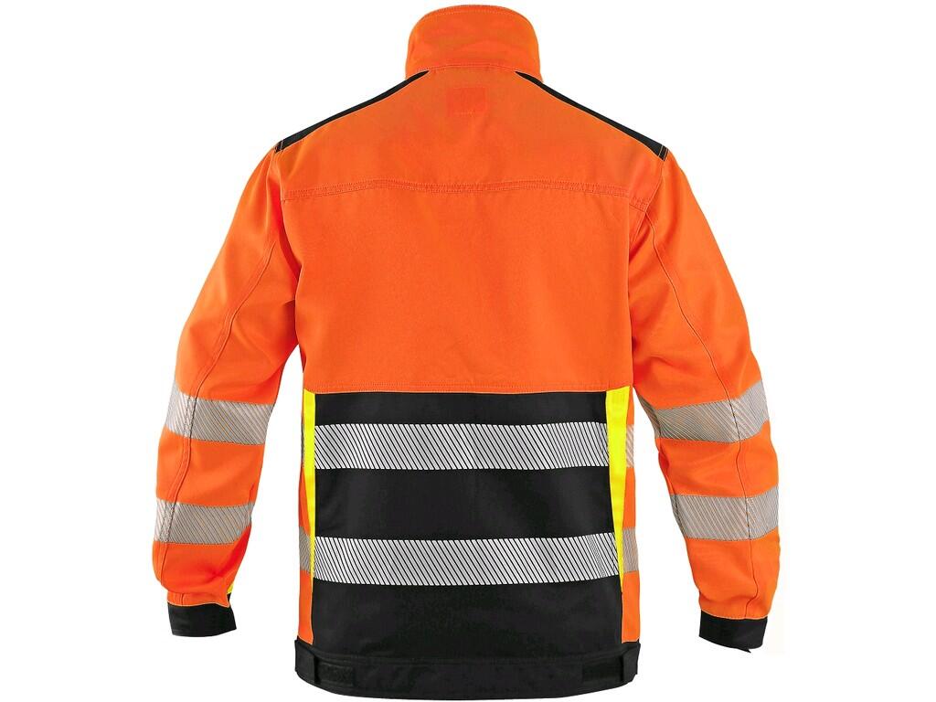 Reflexná softshellová bunda BENSON Hi-Vis oranžová