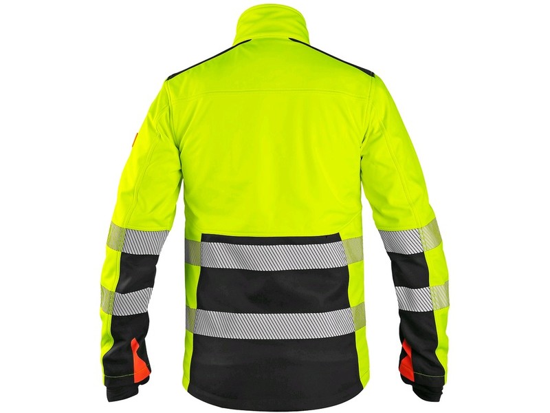 Reflexná softshellová bunda BENSON Hi-Vis žltá