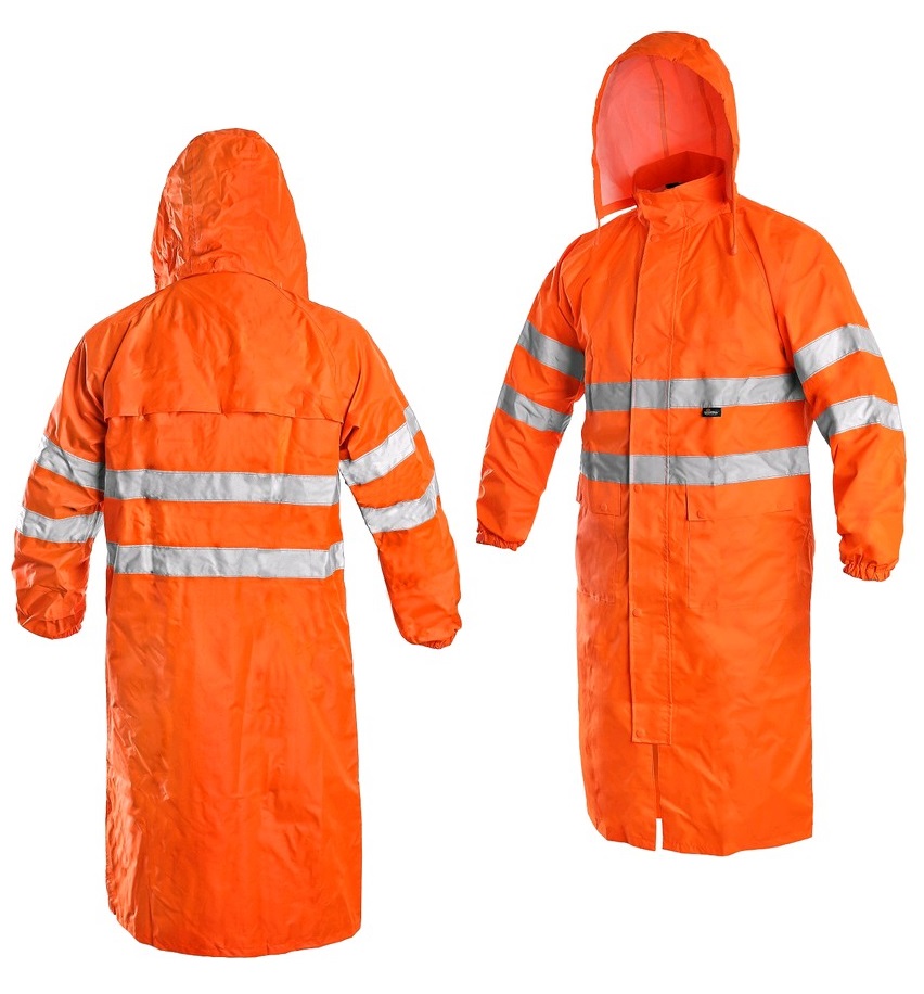 Nepremokavý reflexný plášť BATH oranžový