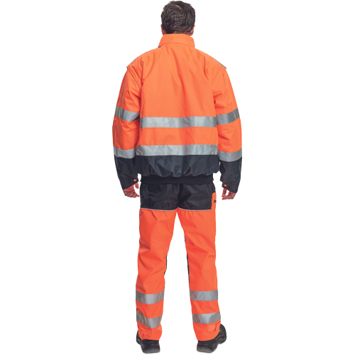 CLOVELLY pilot bunda HV oranžová/navy
