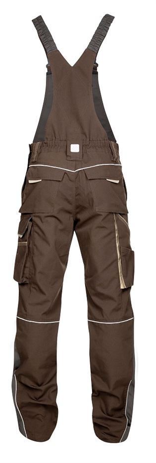Nohavice s náprsenkou URBAN+ hnedé